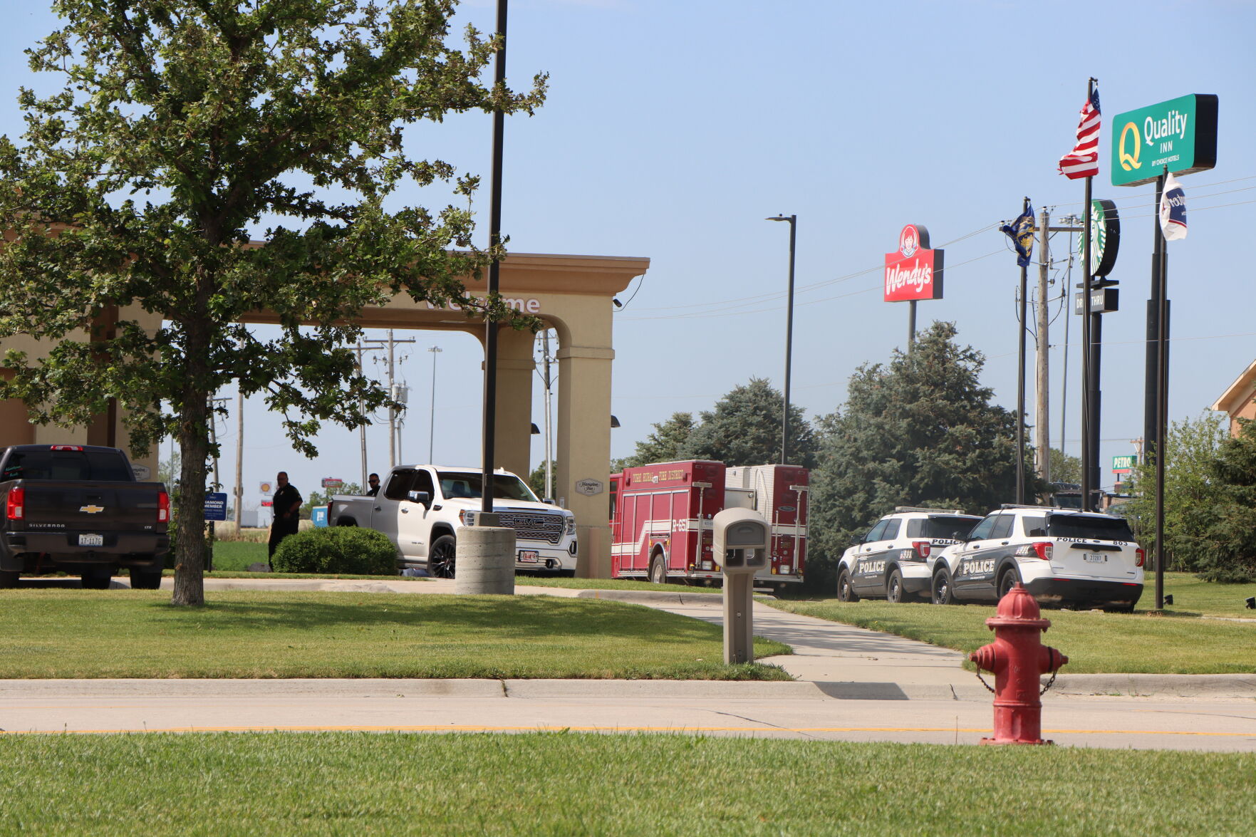 Police at Hampton Inn
